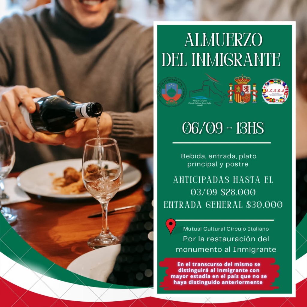Afiche del Almuerzo del Inmigrante