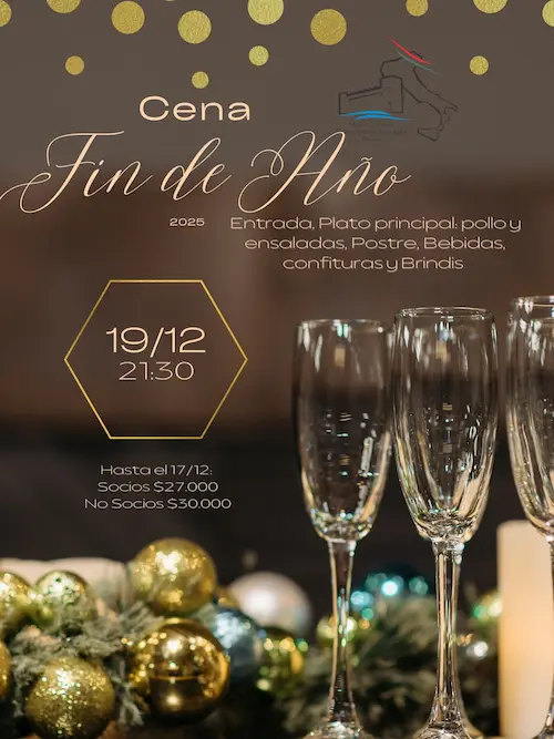 Afiche de Cena de Fin de Año 2025: Brindemos Juntos