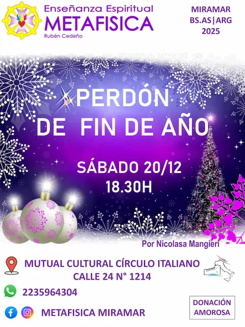 Afiche de Perdón de Fin de Año: Enseñanza Espiritual y Paz