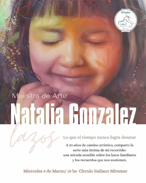 Afiche de Muestra de Arte: Lazos por Natalia Gonzalez