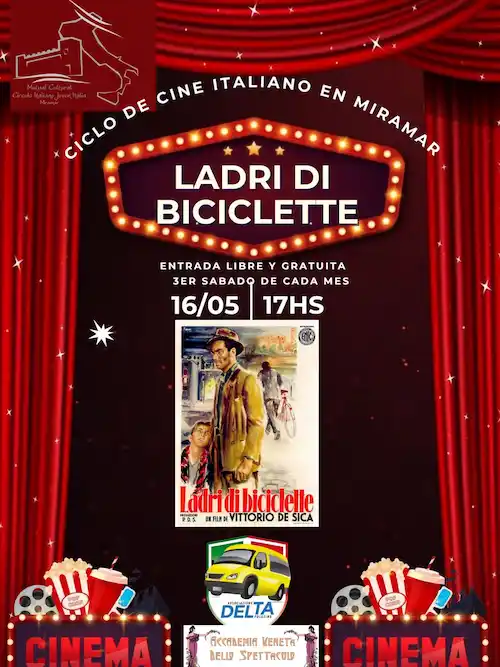 Afiche de Ciclo de Cine Italiano “Ladri Di Biciclette”,