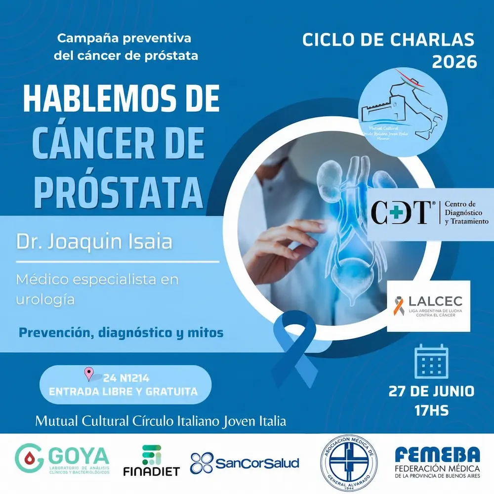 Afiche de 🎗️ Ciclo de Charlas 2026 | Hablemos de Cáncer de Próstata